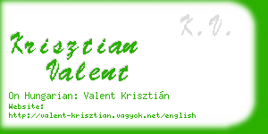 krisztian valent business card