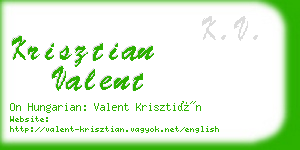 krisztian valent business card